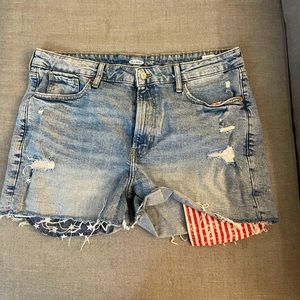 Cute American flag denim shorts